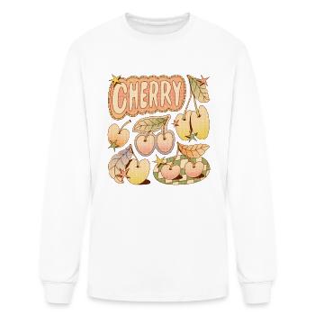 A Cherry - Men's Long Sleeve T-Shirt - white - Front