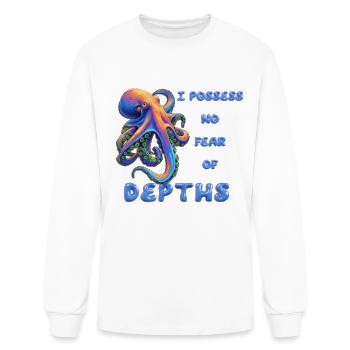 I Possess No Fear Of Depths - Men's Long Sleeve T-Shirt - white - Front