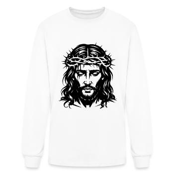 Jesus Crown of Thorns - Men's Long Sleeve T-Shirt - white - Front