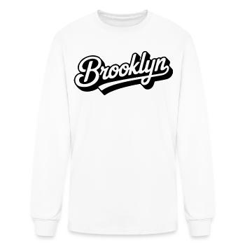 Brooklyn Retro - Men's Long Sleeve T-Shirt - white - Front