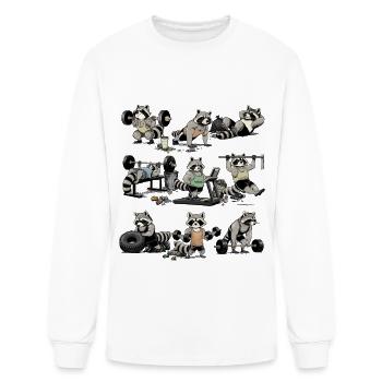 Gym Bandits - Men's Long Sleeve T-Shirt - white - Front