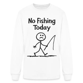 Angler frustration – No fishing today - Men's Long Sleeve T-Shirt - white - Front