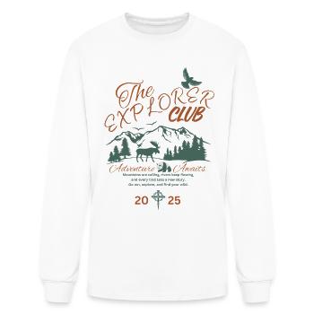 The Explorer Club - Men's Long Sleeve T-Shirt - white - Front