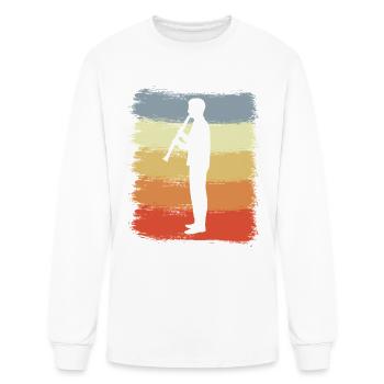 Vintage Clarinetist Sketch - Men's Long Sleeve T-Shirt - white - Front