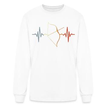 Composite Bow Cardiogram - Men's Long Sleeve T-Shirt - white - Front