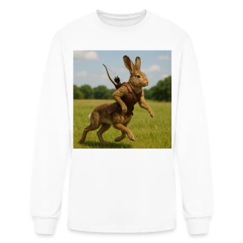 Leporitaur doe running. - Men's Long Sleeve T-Shirt - white - Front