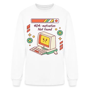 Retro Computer 404 Mood - Men's Long Sleeve T-Shirt - white - Front