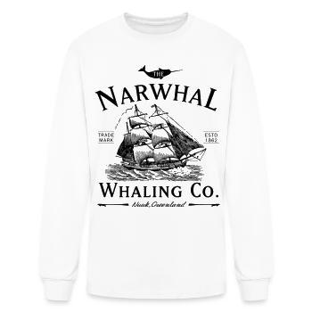The Narwhal Whaling Company - Men's Long Sleeve T-Shirt - white - Front