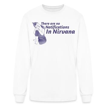 Aucune notification dans Nirvana — Design de détox numérique - T-shirt à manches longues Homme - blanc - Devant