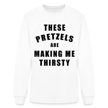 These pretzels are making me thirsty - Men's Long Sleeve T-Shirt - white - Front