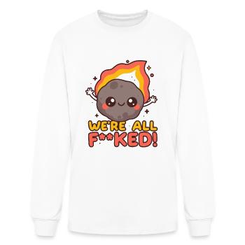 ☄️ We're All F**ked! (Cute Comet) 🤣 - Men's Long Sleeve T-Shirt - white - Front