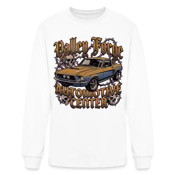 Valley Forge Mustang Skull Classic Car Art - Men's Long Sleeve T-Shirt - white - Front