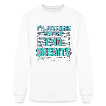 End Credits Glitch Tee - Men's Long Sleeve T-Shirt - white - Front