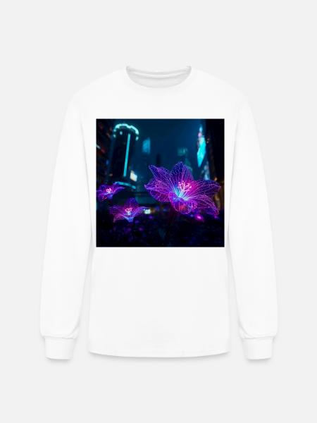 Neon Veins - Men's Long Sleeve T-Shirt - white