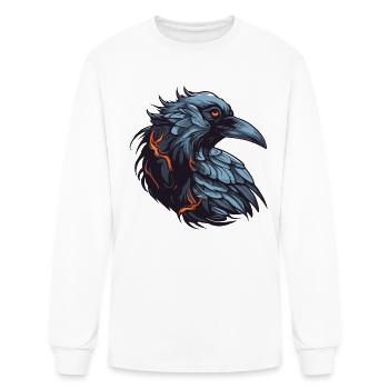 Braise de Corbeau en fusion - T-shirt à manches longues Homme - blanc - Devant