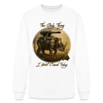 The Rhino War Machine & the Zen Turtle - Men's Long Sleeve T-Shirt - white - Front