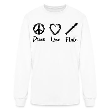 Flutist Love - Men's Long Sleeve T-Shirt - white - Front