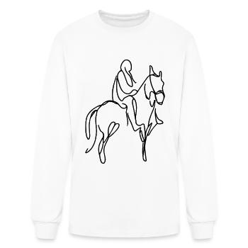 Horse Rider Drawing - Men's Long Sleeve T-Shirt - white - Front