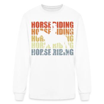 Horse Riding Vintage - Men's Long Sleeve T-Shirt - white - Front