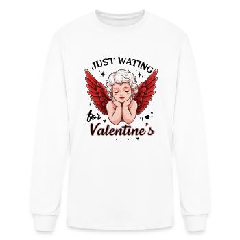 Angel Cherub Waiting for Valentine's - Men's Long Sleeve T-Shirt - white - Front