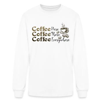 Typographie du Triple Café - T-shirt à manches longues Homme - blanc - Devant