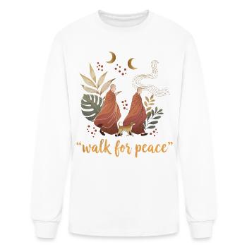 Walk for Peace Monks - Men's Long Sleeve T-Shirt - white - Front