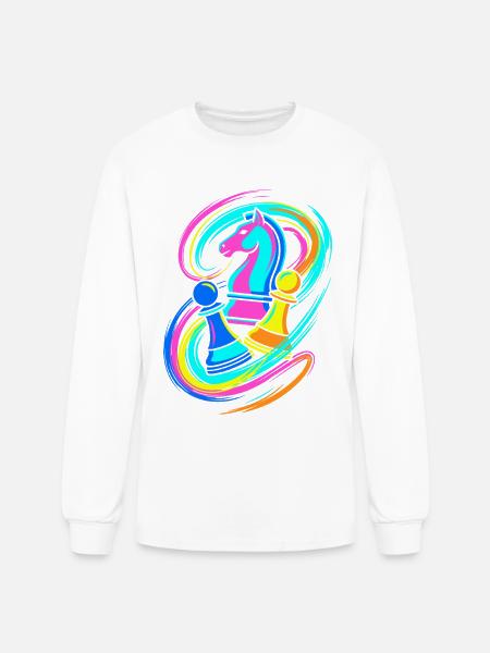 Chess Pieces - Men's Long Sleeve T-Shirt - white