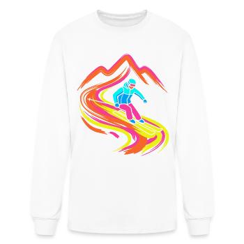 Colorful Skier - Men's Long Sleeve T-Shirt - white - Front