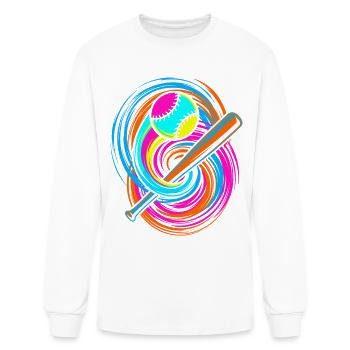 Baseball bat and ball - Men's Long Sleeve T-Shirt - white - Front