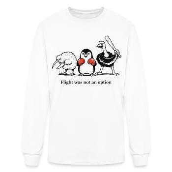 Flightless Birds Boxing Crew - Men's Long Sleeve T-Shirt - white - Front