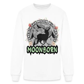 Moonborn Deer Mystic Forest Design - Men's Long Sleeve T-Shirt - white - Front