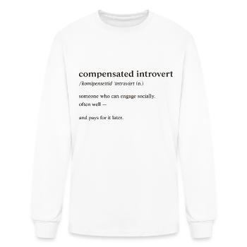 Compensated Introvert - Men's Long Sleeve T-Shirt - white - Front