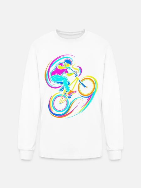 BMX Rider - Men's Long Sleeve T-Shirt - white