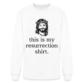 Resurrection Shirt - Men's Long Sleeve T-Shirt - white - Front