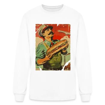 Heroic Sandwich Poster - Men's Long Sleeve T-Shirt - white - Front