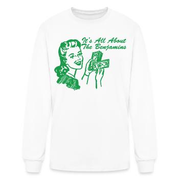 Its All About The Benjamins - Men's Long Sleeve T-Shirt - white - Front