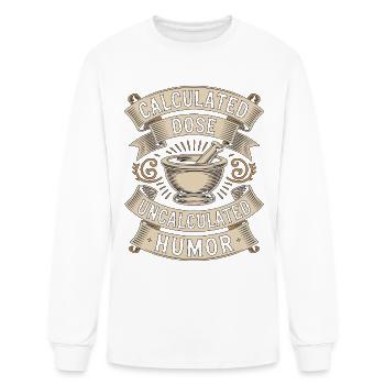Hospital Pharmacist Calculated Dose Pharmaceutical - Men's Long Sleeve T-Shirt - white - Front