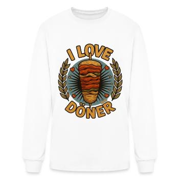 I Love Döner Skewer - Men's Long Sleeve T-Shirt - white - Front