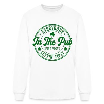 Saint Patrick’s Day Pub Crawl Everybody Irish - Men's Long Sleeve T-Shirt - white - Front
