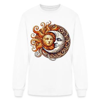 Mystic Sun and Moon Celestial Yin Yang Mystical  - Men's Long Sleeve T-Shirt - white - Front