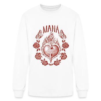 Mana Heart Dagger Rose Emblem - Men's Long Sleeve T-Shirt - white - Front