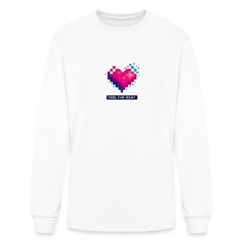 Pixel Heart - Men's Long Sleeve T-Shirt - white - Front