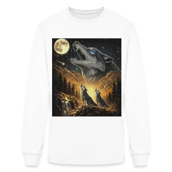 Moon Moonlight Howl Wolves Night - Men's Long Sleeve T-Shirt - white - Front