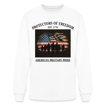 American Military Pride  - Men's Long Sleeve T-Shirt - white - Front