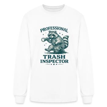 Professional Trash Inspector Raccoon - Men's Long Sleeve T-Shirt - white - Front
