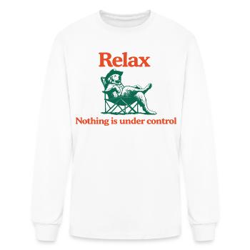 Relax Green Hammock Lounge - Men's Long Sleeve T-Shirt - white - Front