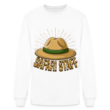 Safari Staff Hat Emblem - Men's Long Sleeve T-Shirt - white - Front