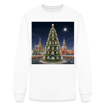 Christmas tree with bells  - Men's Long Sleeve T-Shirt - white - Front