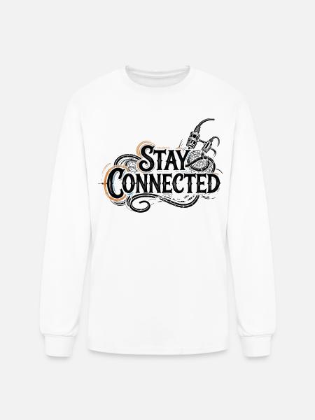 Stay Connected - Men's Long Sleeve T-Shirt - white