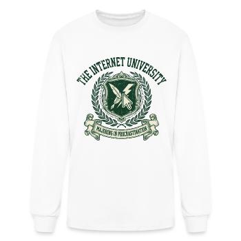 Procrastination Major Crest - Men's Long Sleeve T-Shirt - white - Front